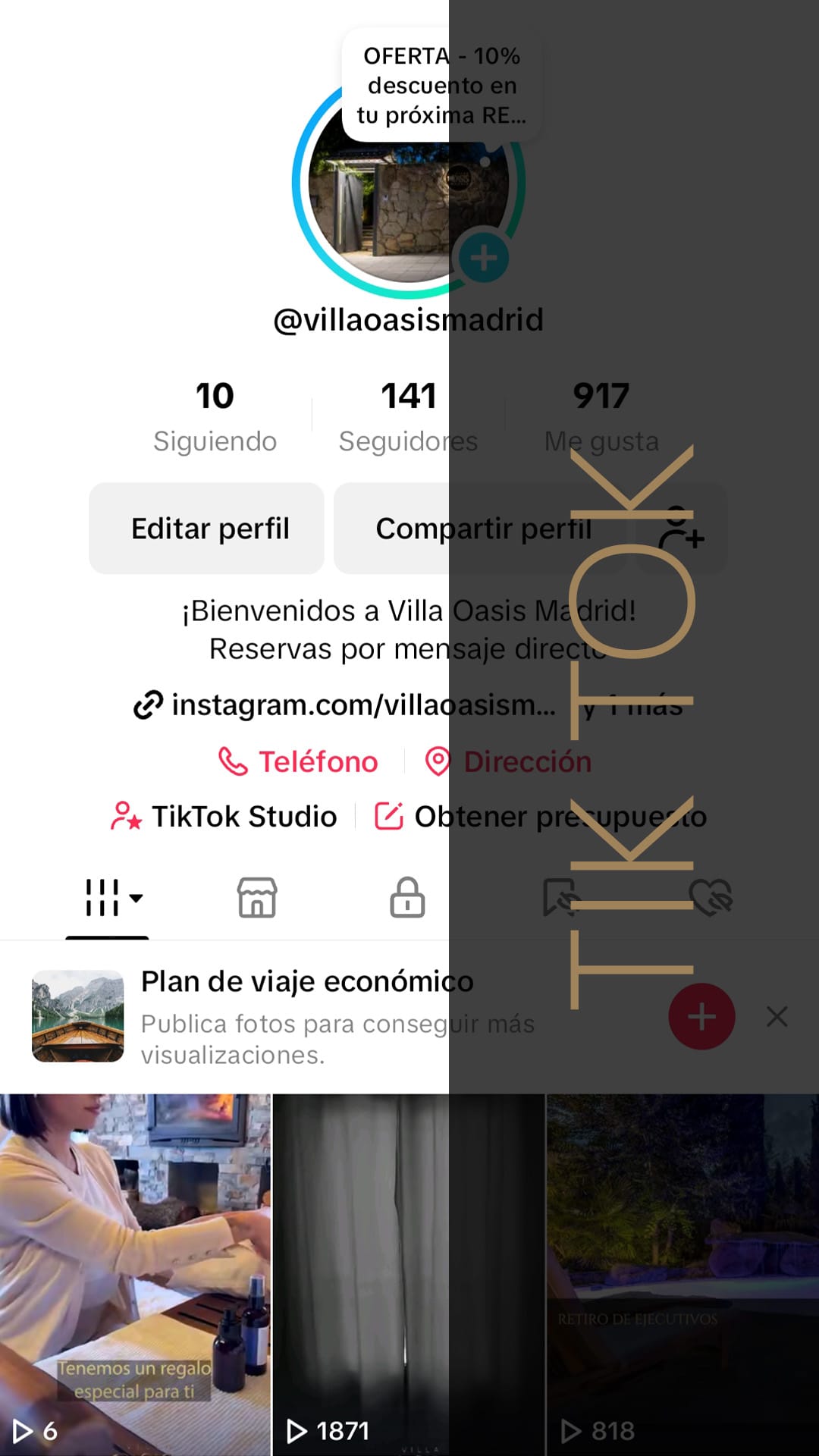 tiktok-villa oasis madrid